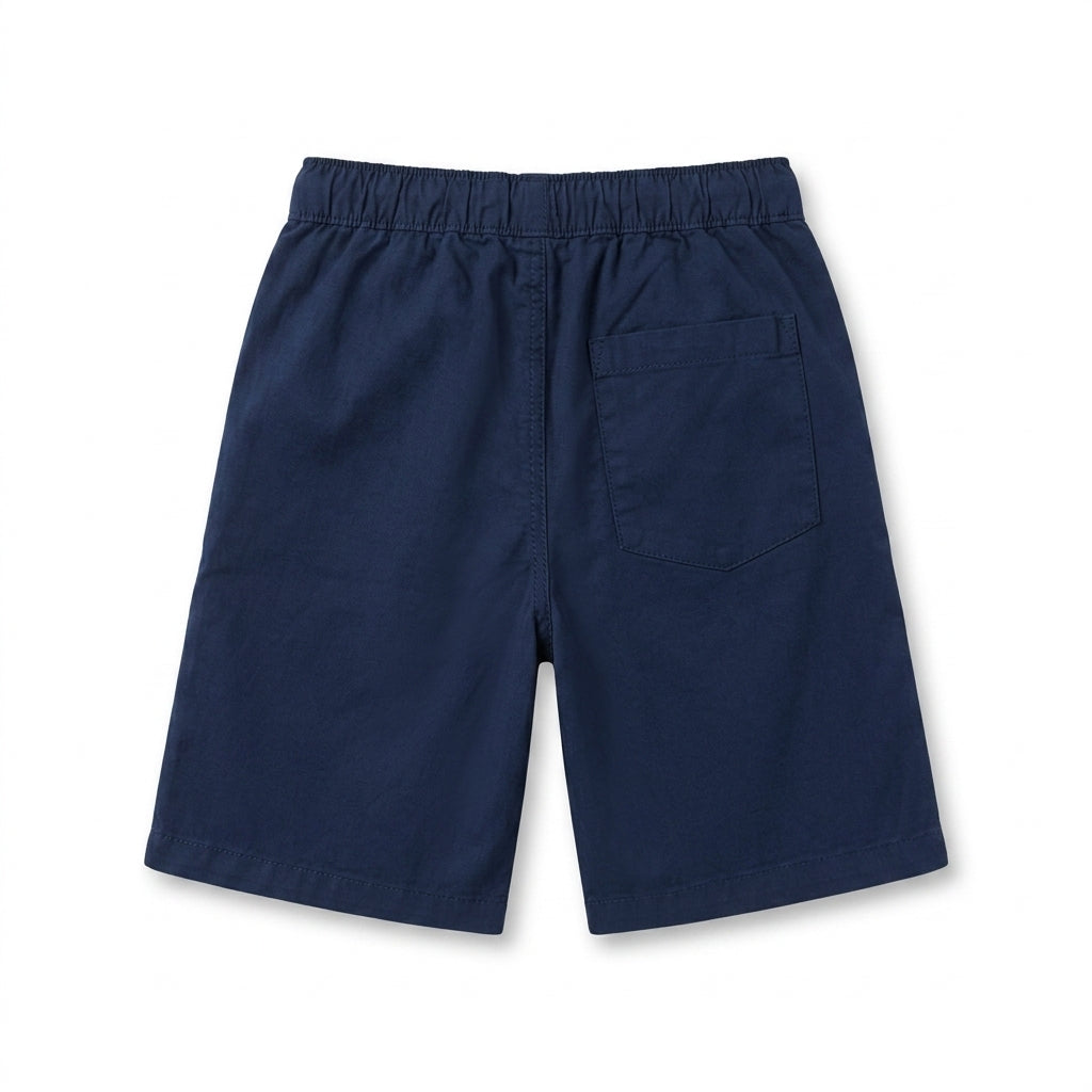 Classic Navy Drawstring Casual Shorts