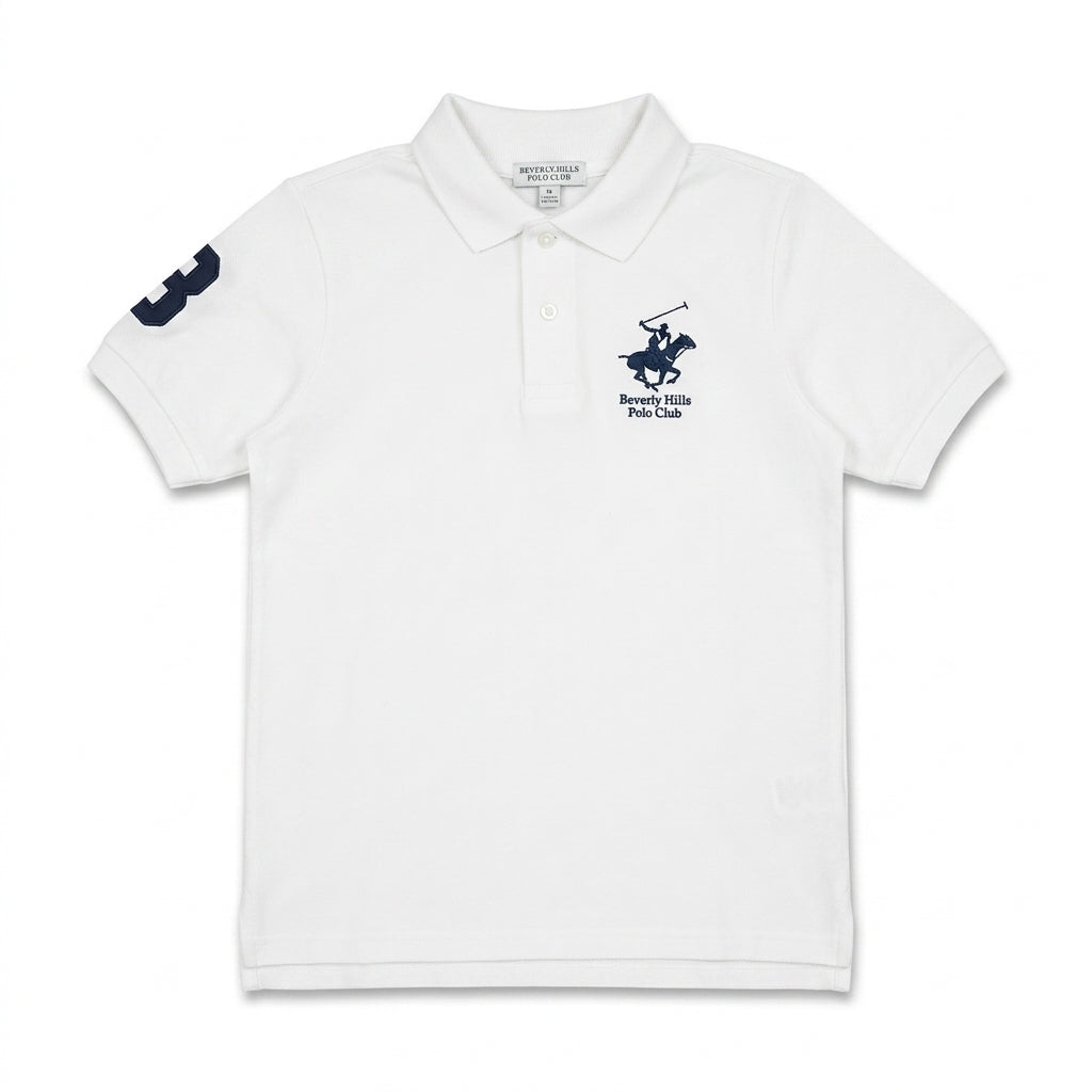 Classic White Kids Polo Shirt