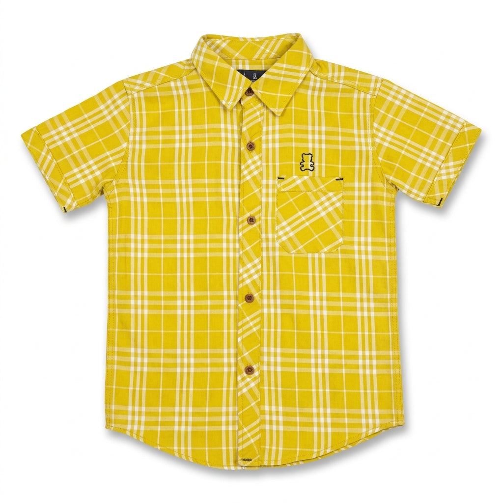 Lemon Check Half-Sleeve Shirt