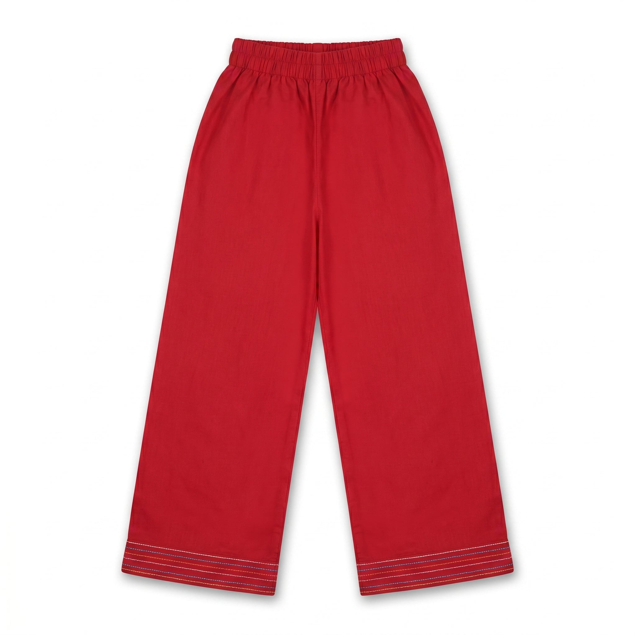 Ruby Red Girls Kurta Pajama with Tassel