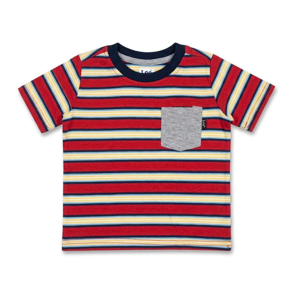 Red&Yellow Strips Newborn Baby Boy T-Shirt