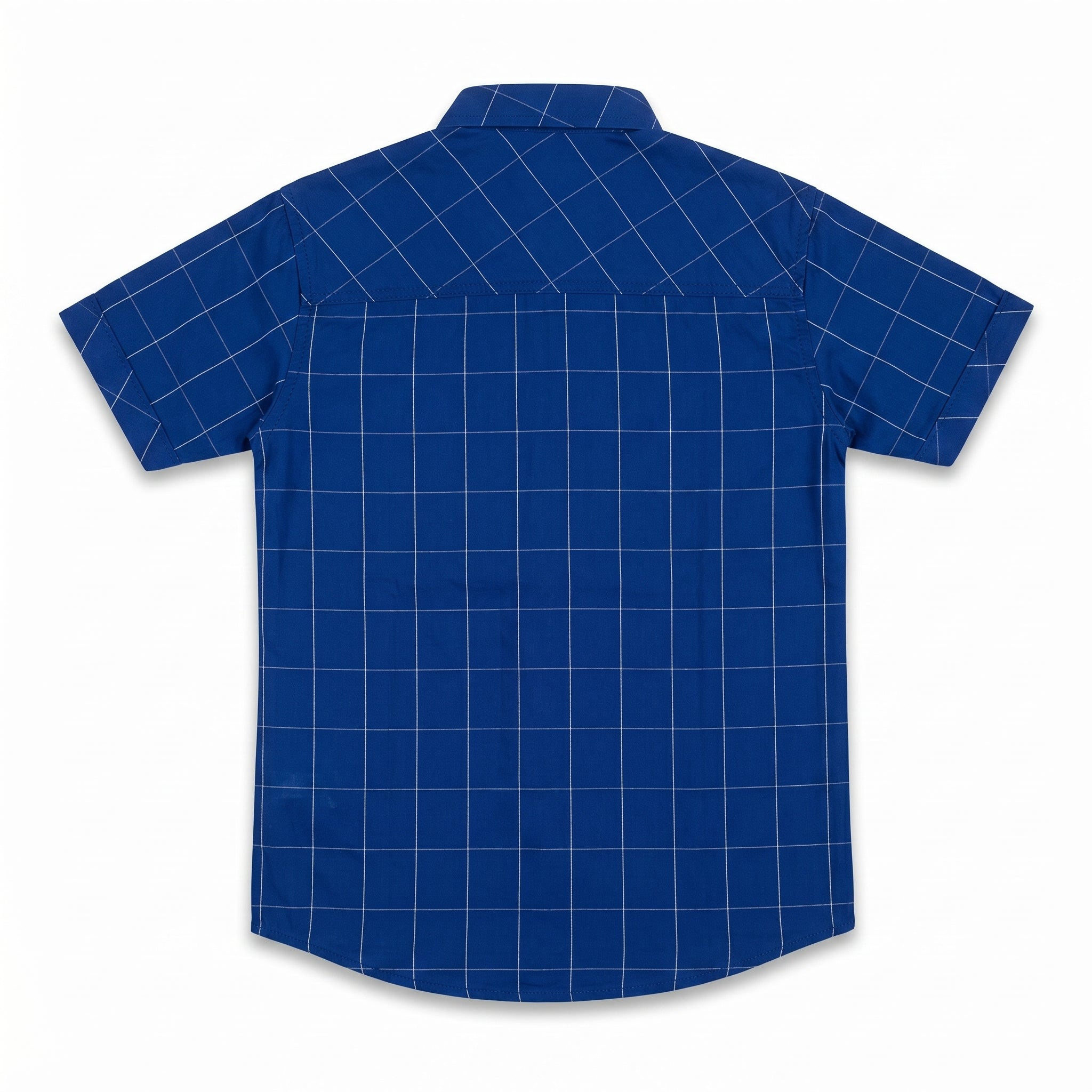 Boys Classic Blue Checkered Casual Shirt
