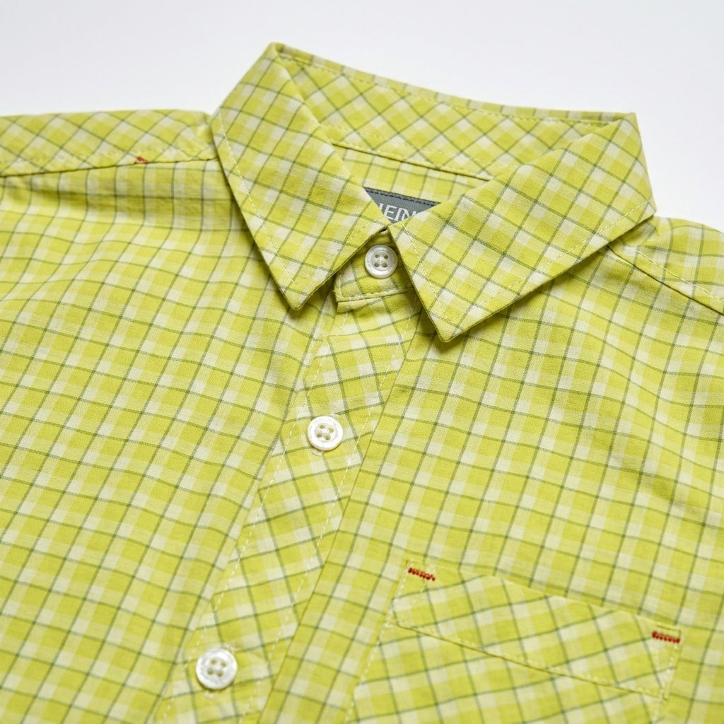 Boys Fresh Lime Check Short Sleeve Shirt