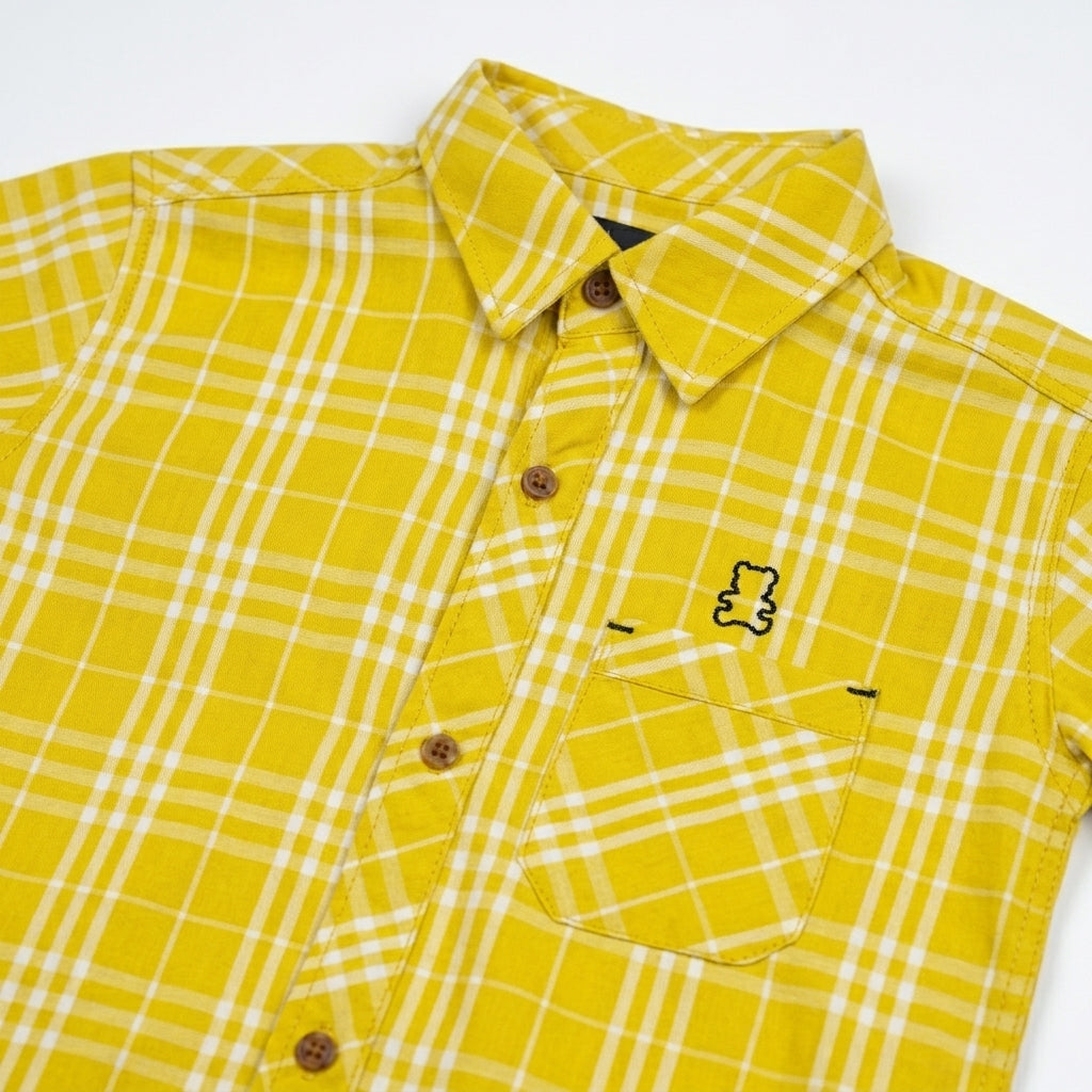 Lemon Check Half-Sleeve Shirt