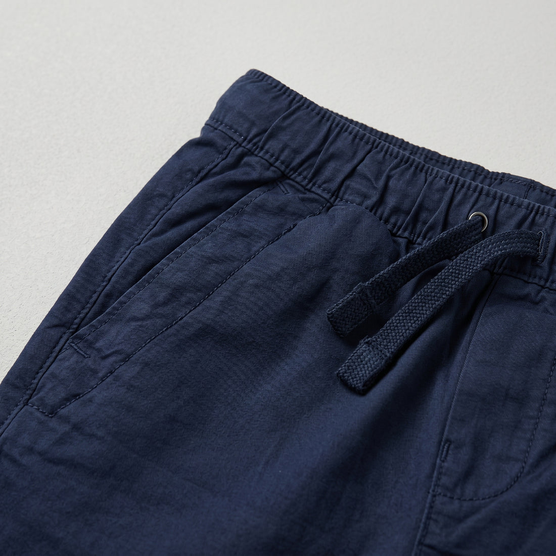 Classic Navy Drawstring Casual Shorts