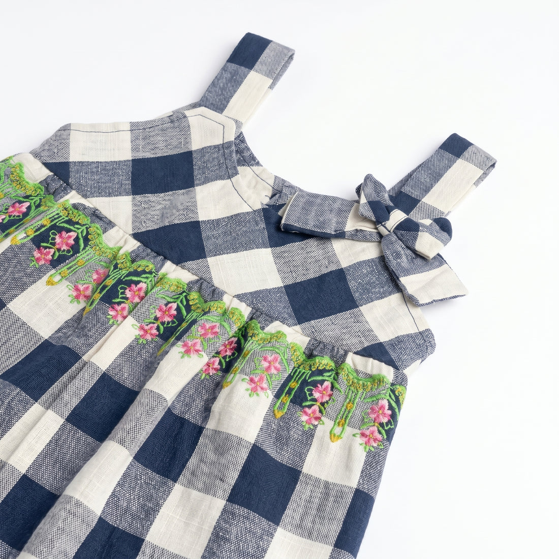 Navy Garden Plaid Frock