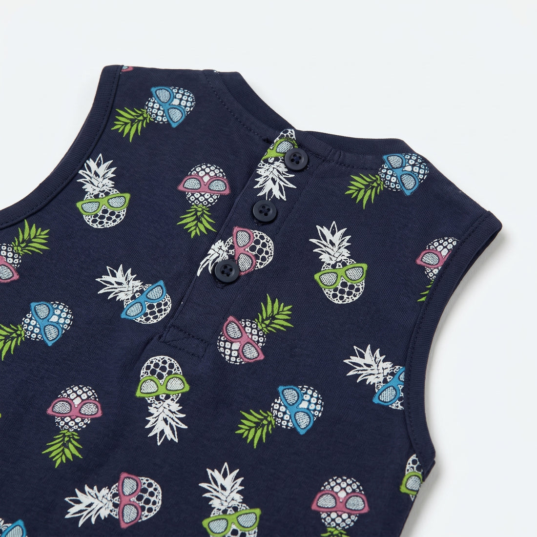 Baby Boys’ Navy Pineapple Print Bodysuit
