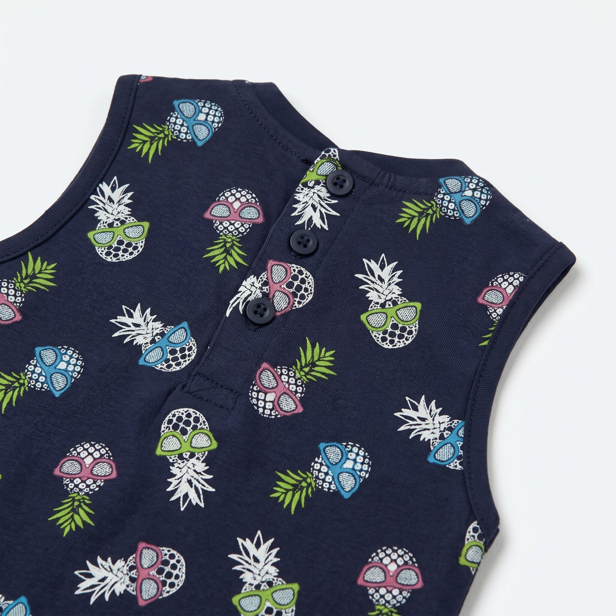 Baby Boys’ Navy Pineapple Print Bodysuit