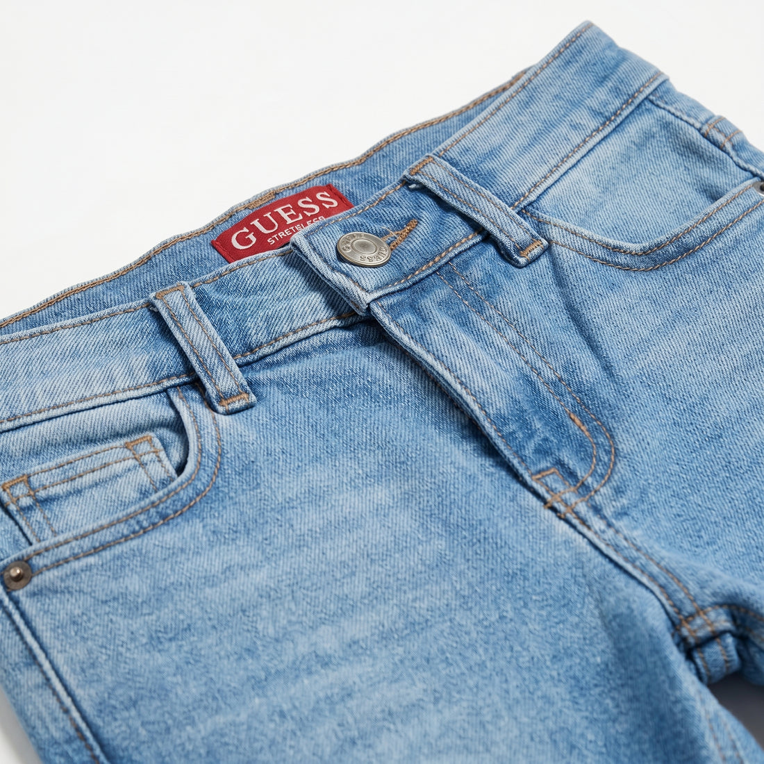 Boys Light Wash Slim Fit Denim