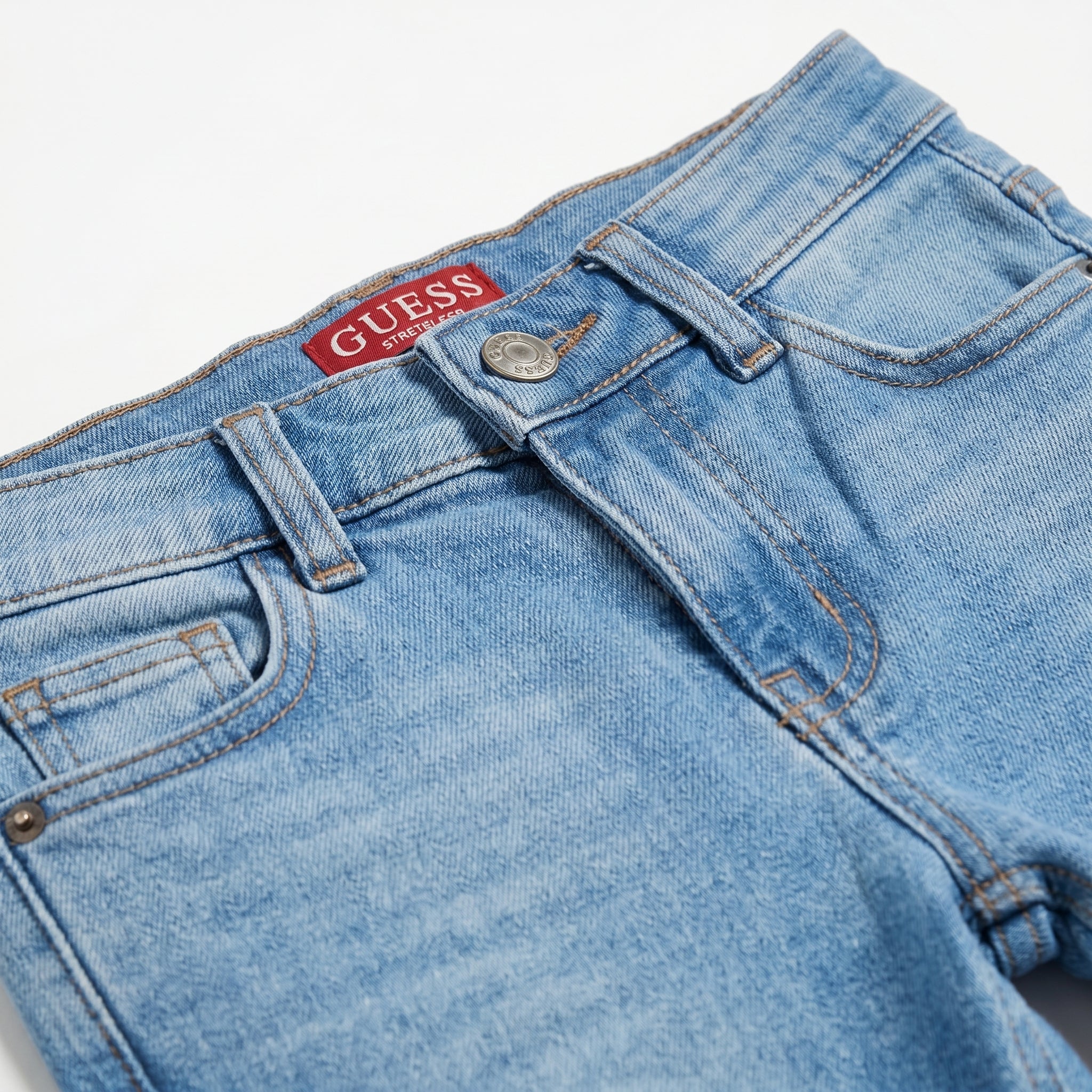 Boys Light Wash Slim Fit Denim