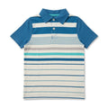 Boys Blue Multi-Stripe Polo Shirt