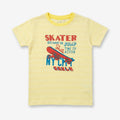 Boys Yellow “Skater NYC” Graphic Cotton T-Shirt