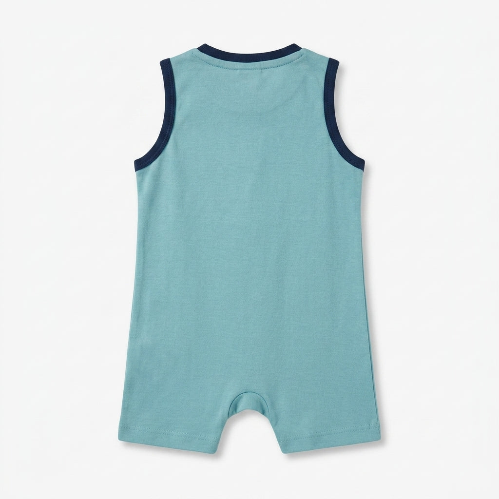 Baby Boys’ Teal Henley Bodysuit