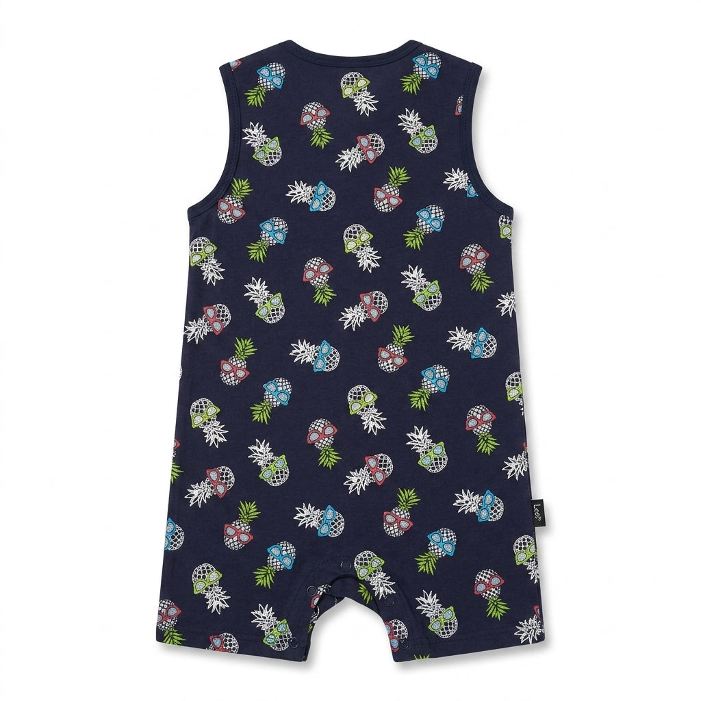 Baby Boys’ Navy Pineapple Print Bodysuit