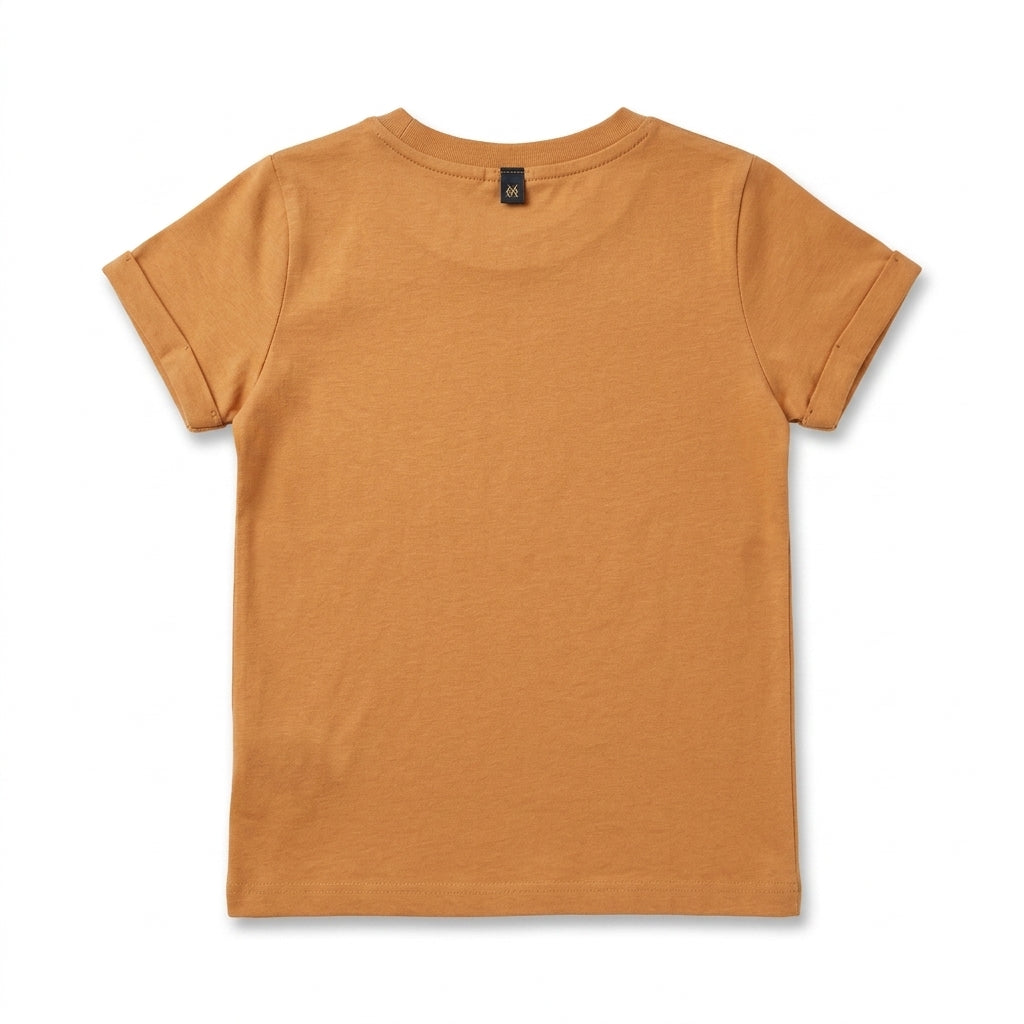 Boys Rust Orange “Lost in the Jungle” Graphic Cotton T-Shirt