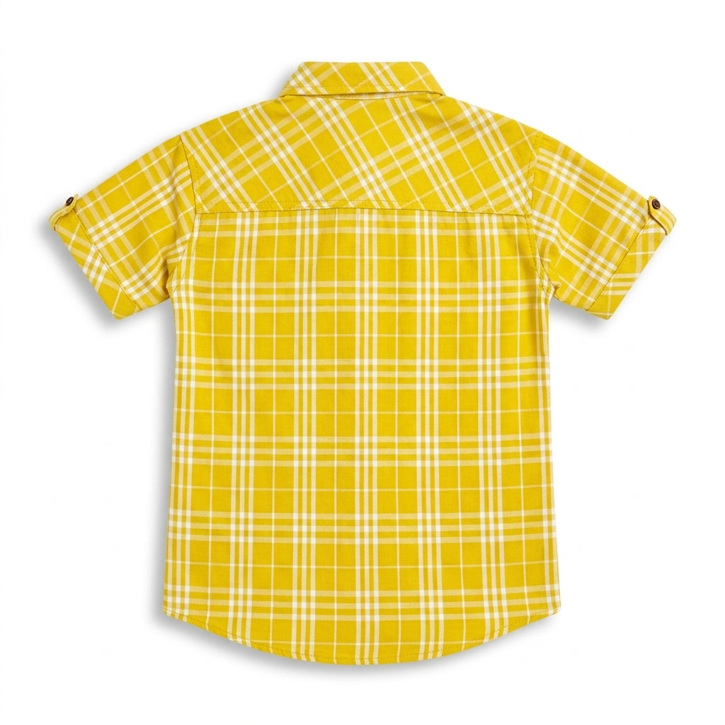 Lemon Check Half-Sleeve Shirt