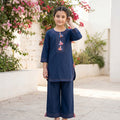 Midnight Blue Tassel Kurta & Pants