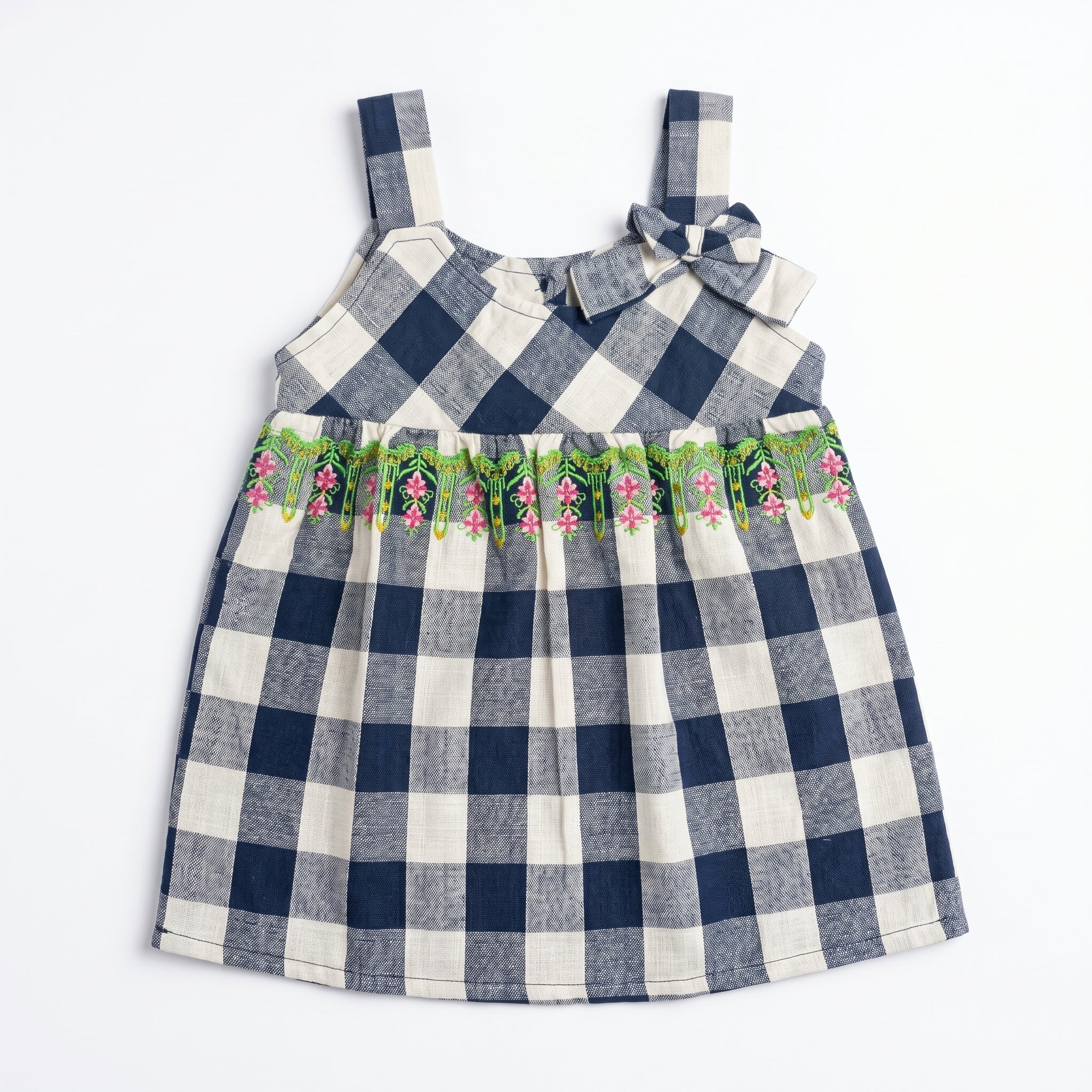 Navy Garden Plaid Frock