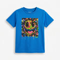 Kids Neon Graffiti Smiley Graphic T-Shirt