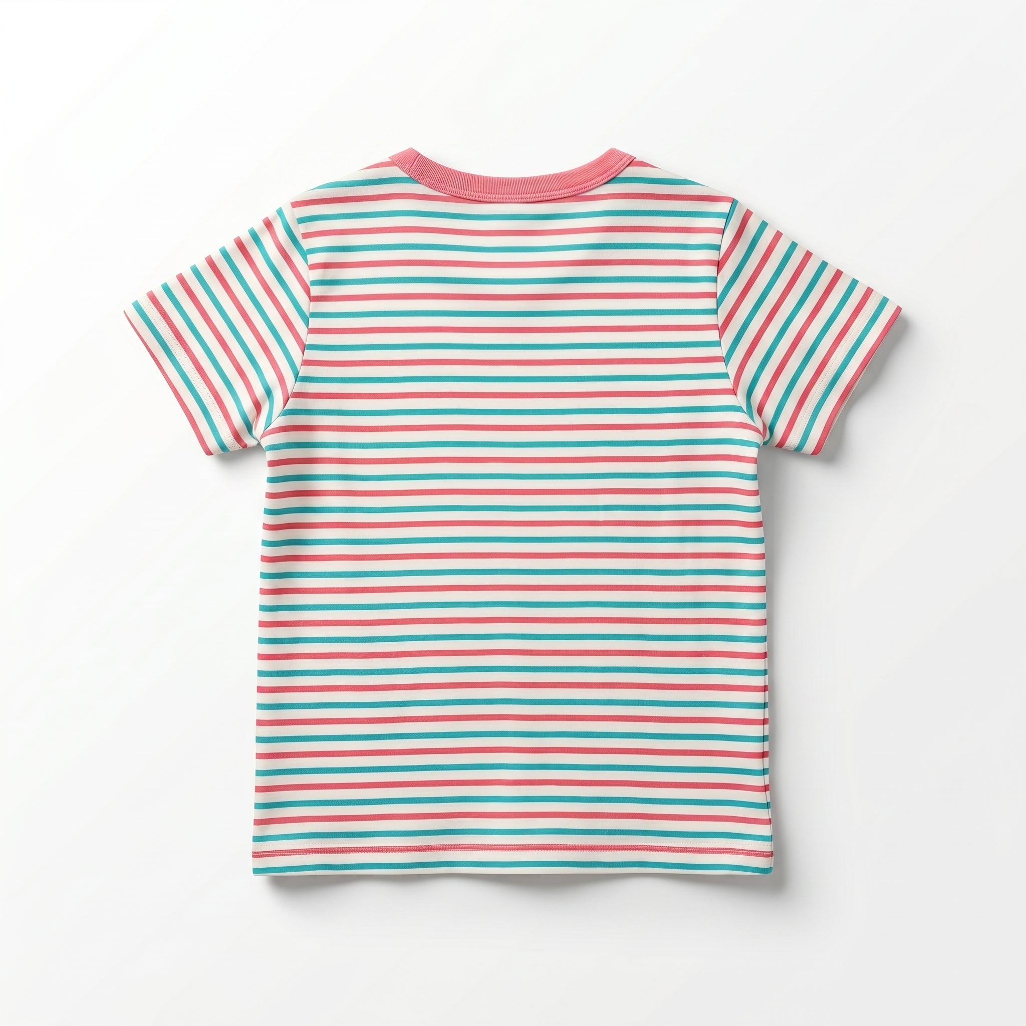 Girls Pastel Stripe Ruffle Sleeve Kids T-Shirt